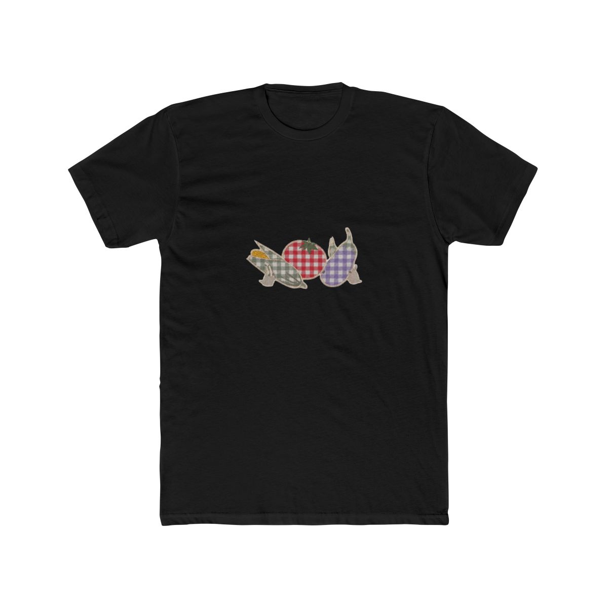 Studio Ghibli® My Neighbor Totoro Gingham Veggies Ribbed Plus Size Cropped T Shirt - alternate angle 3, merchandise