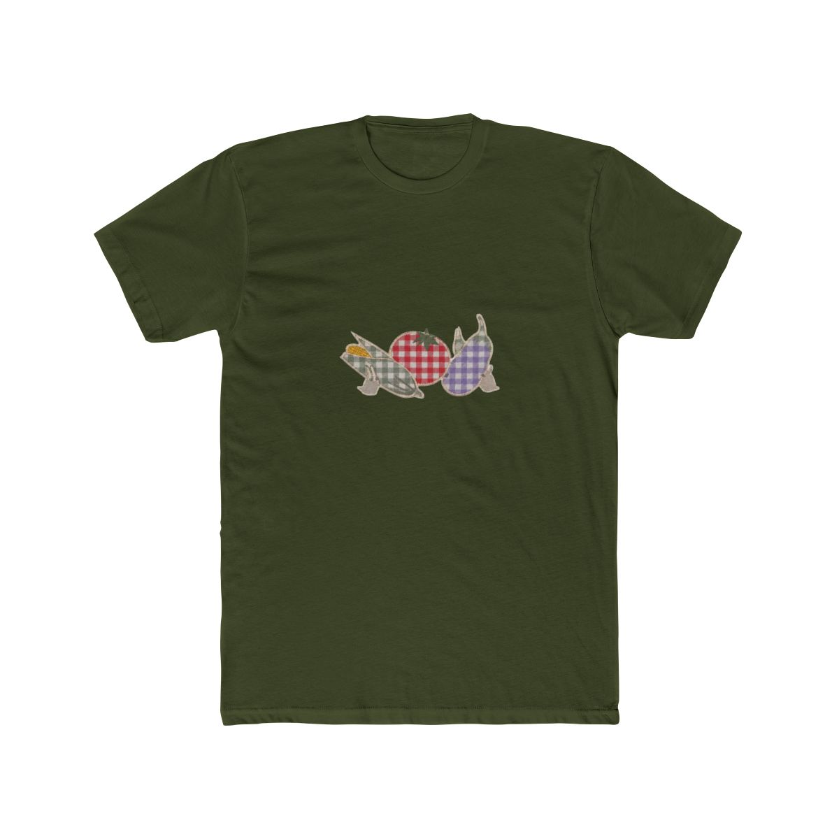 Studio Ghibli® My Neighbor Totoro Gingham Veggies Ribbed Plus Size Cropped T Shirt - alternate angle 5, merchandise
