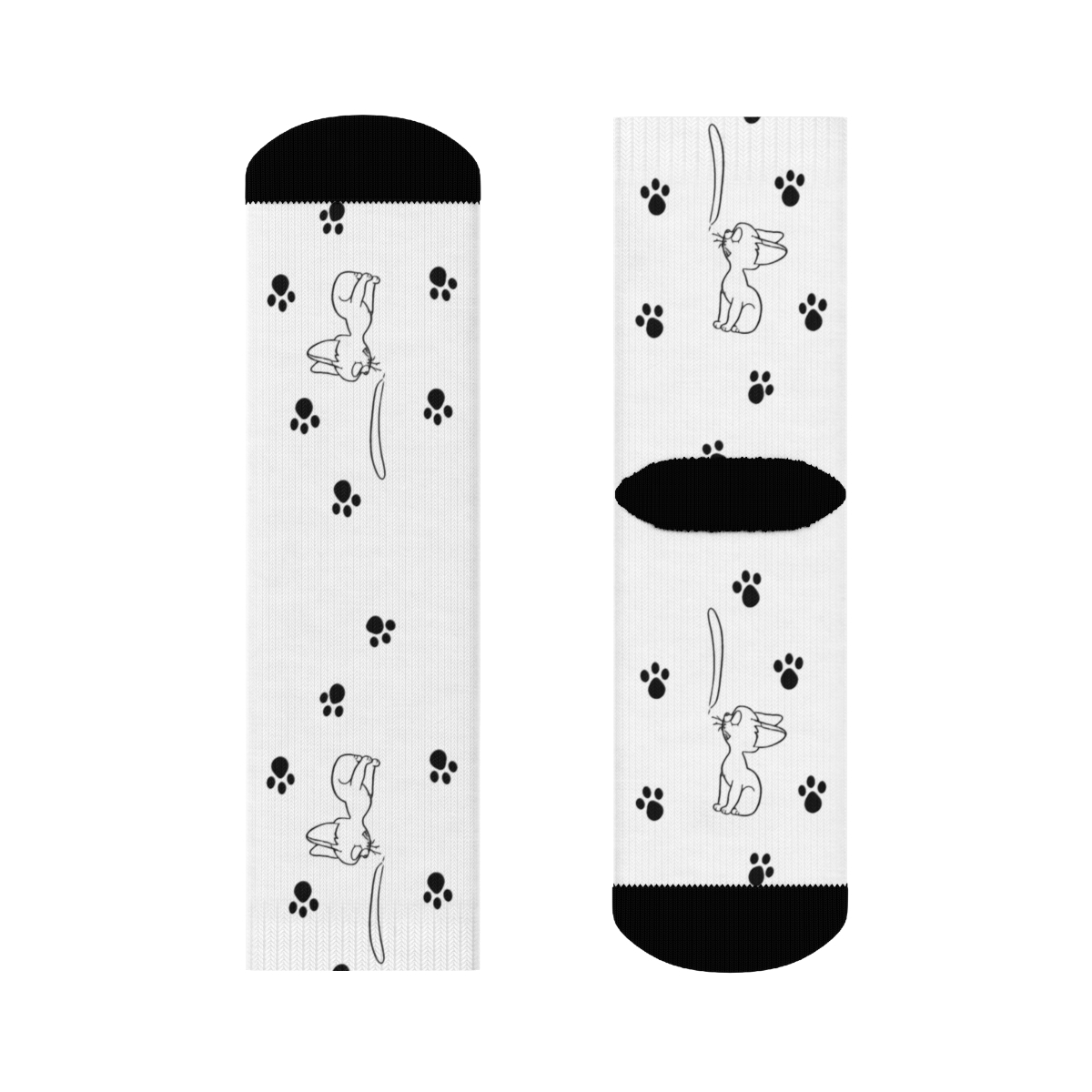 Studio Ghibli® Kiki's Delivery Service Jiji & Paw Prints Allover Print Crew Posters