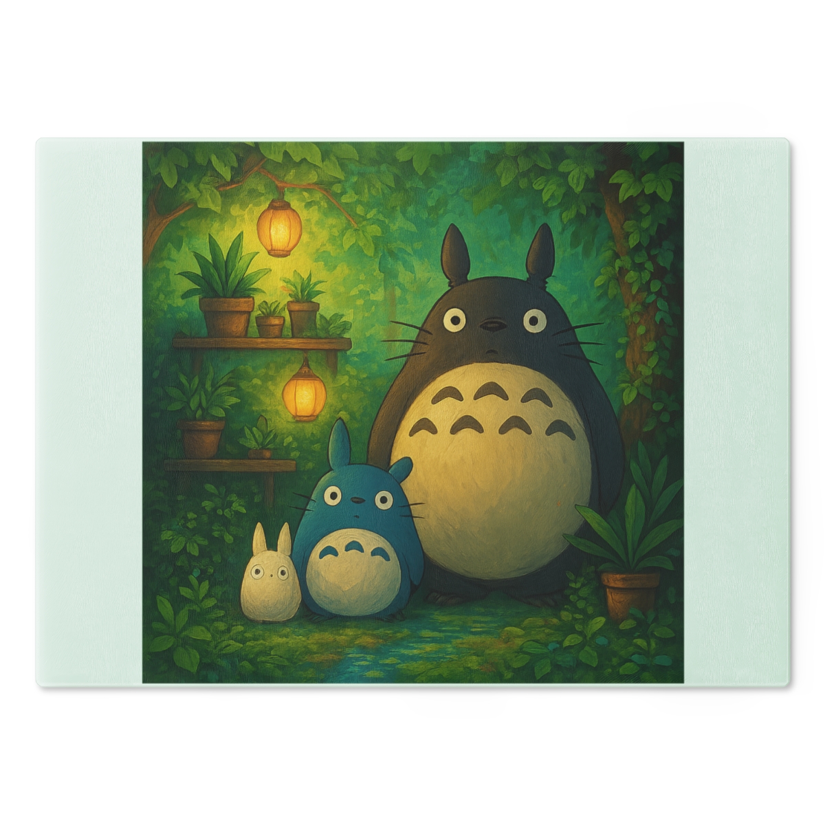 Totoro Forest Spirit Glass Cutting Board Studio Ghibli Kitchen Decor Gift — official Studio Ghibli Accessories