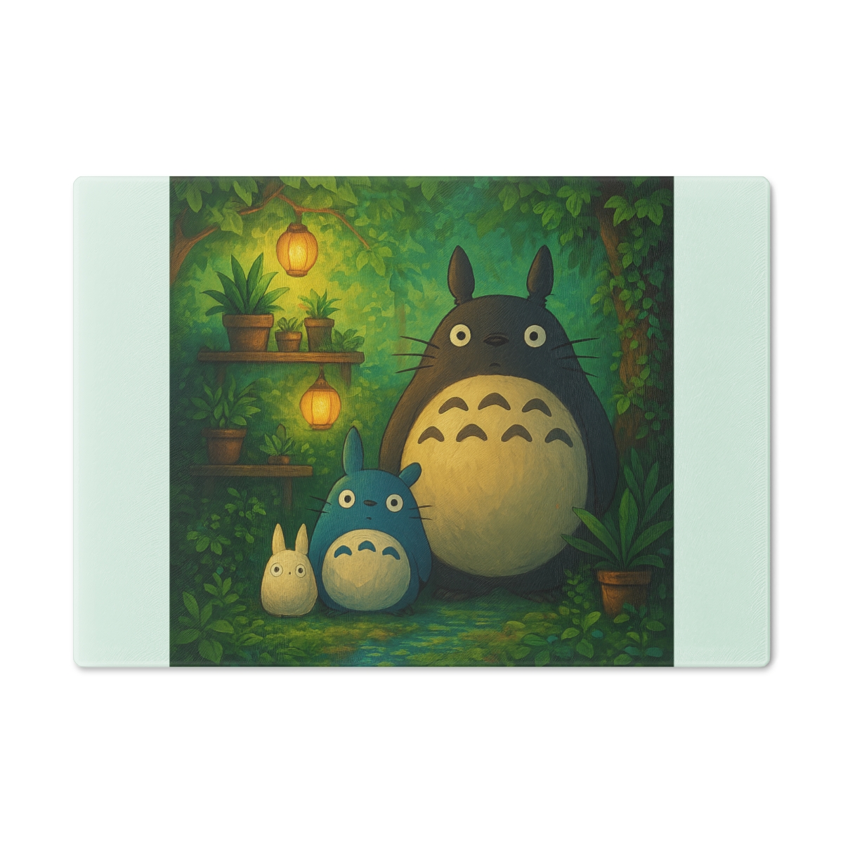 Totoro Forest Spirit Glass Cutting Board Studio Ghibli Kitchen Decor Gift - alternate angle 2, merchandise