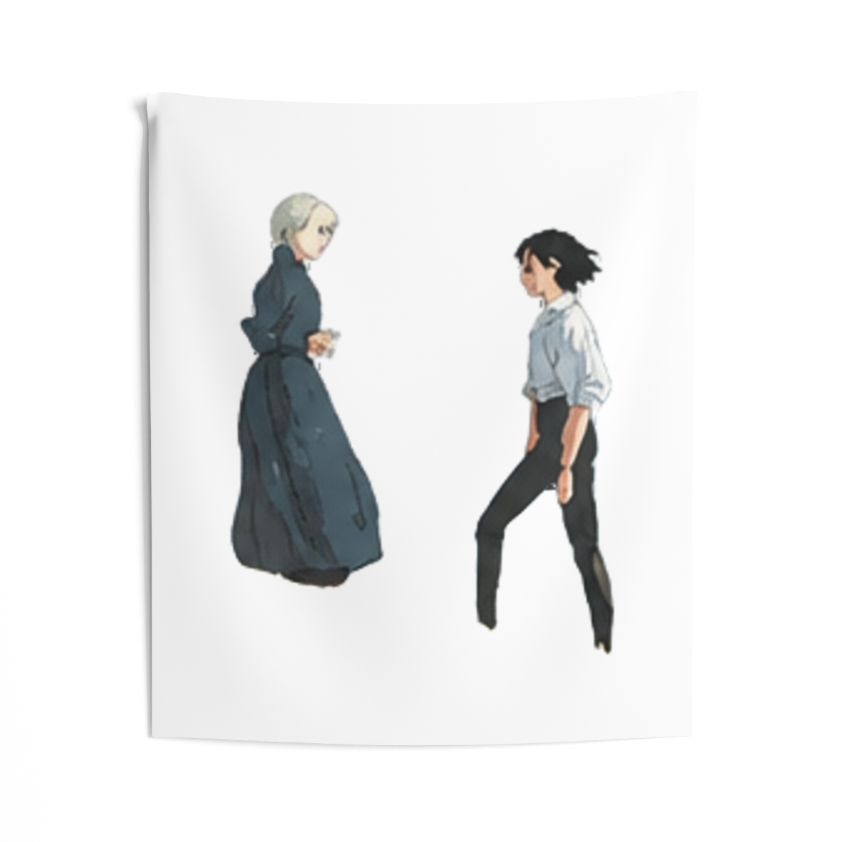 Ghibli Inspired Tapestry – Howl’s Moving Castle Aesthetic Wall Art – Woven Landscape Throw – Studio Ghibli Room Decor – Anime Gift - alternate angle 3, merchandise