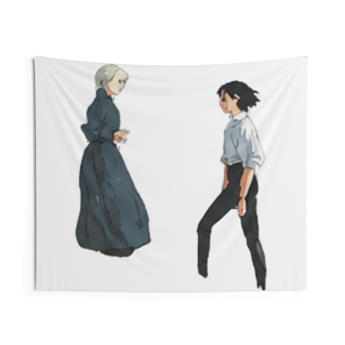 Ghibli Inspired Tapestry – Howl’s Moving Castle Aesthetic Wall Art – Woven Landscape Throw – Studio Ghibli Room Decor – Anime Gift - alternate angle 4, merchandise