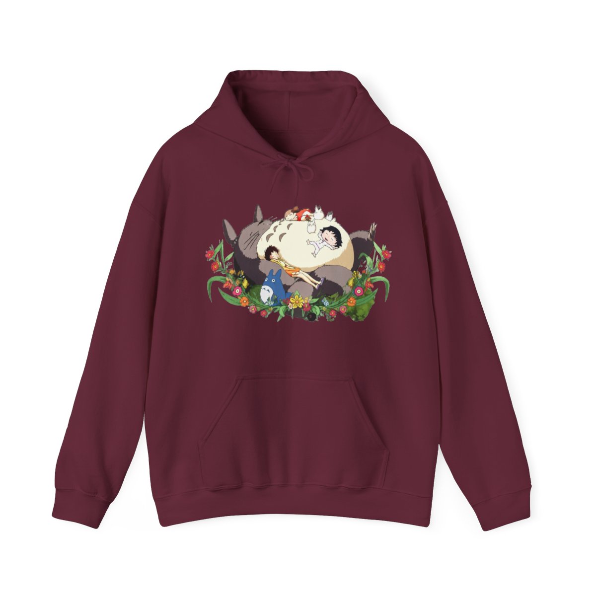 Totoro My Neighbour Totoro & Maruko Street Style Hoodie | Studio Ghibli - alternate angle 4, merchandise