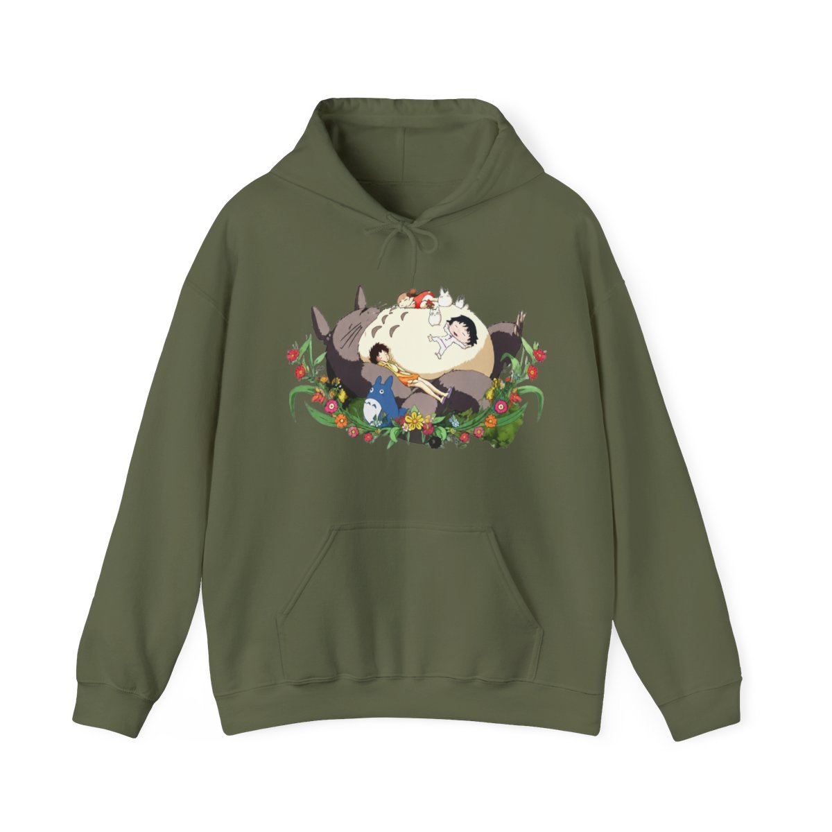 Totoro My Neighbour Totoro & Maruko Street Style Hoodie | Studio Ghibli - alternate angle 2, merchandise