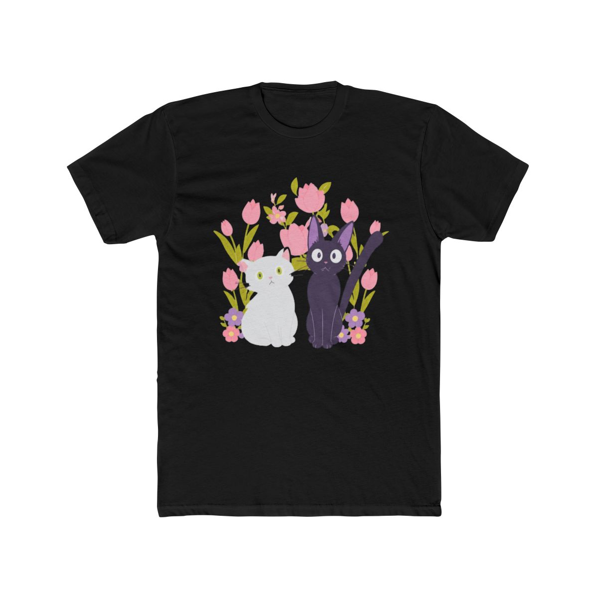 Studio Ghibli® Kiki's Delivery Service Cats Floral T Shirt - Official T-Shirts merchandise